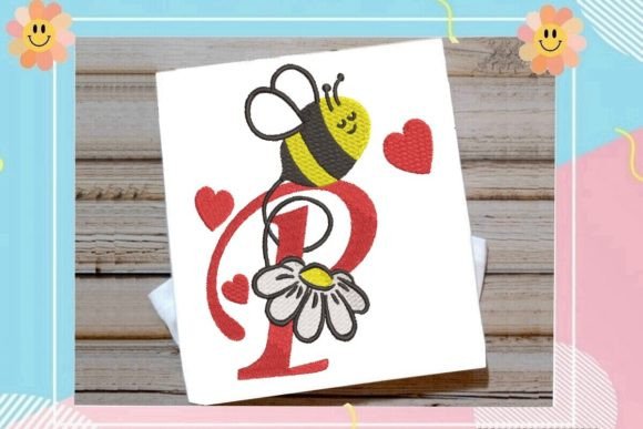 Cute Bee P Letter Monogram Review