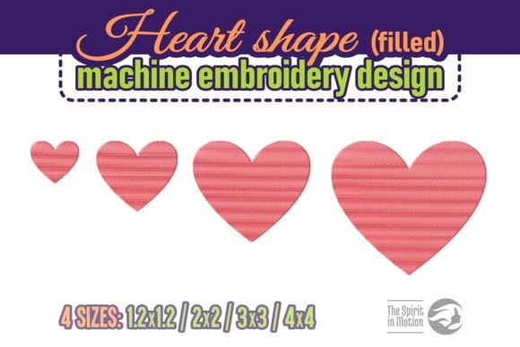 Cute Filled Heart Shape Embroidery Design Review