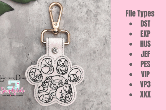 Dog Paw ITH Snap Tab Keychain Review