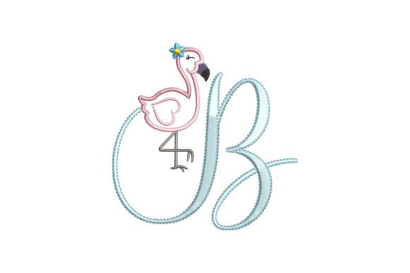 Flamingo Alphabet B Review for Embroidery Projects