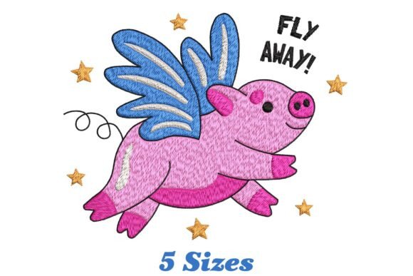 Fly Away Funny Pig Embroidery Review
