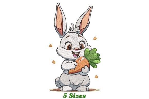 Rabbit Eating Carrot Embroidery Design Review