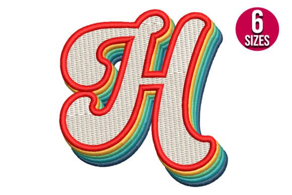 Retro Alphabet Letter H Embroidery Review