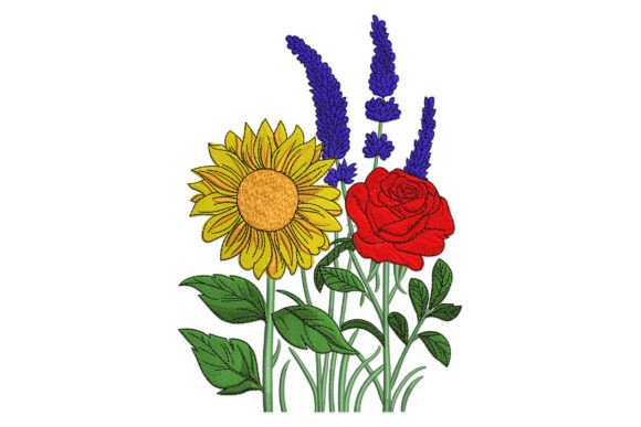 Sunflower, Rose, and Lavender Embroidery Review