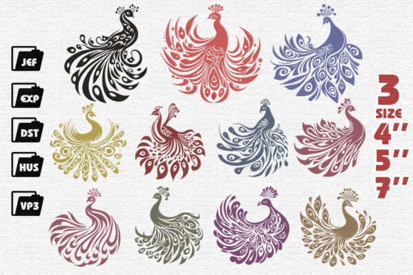 Tribal Peacock Embroidery for Seasonal Creations